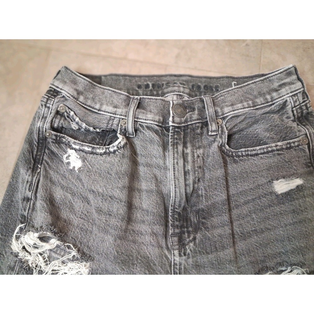 American Eagle Straight Leg Womens Size 6 Short Distressed - Picture 5 of 11